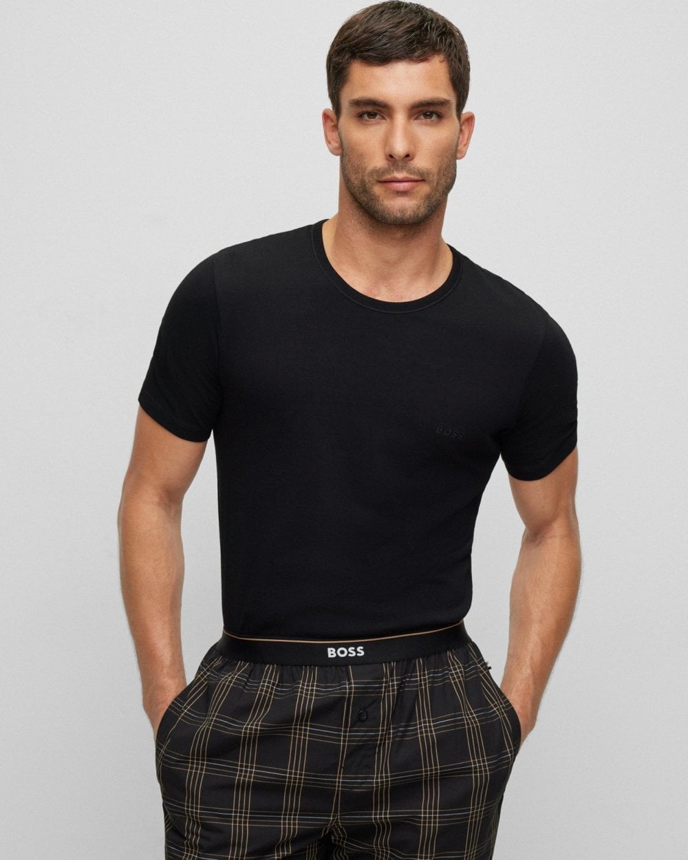 BOSS Orange 3 Pack Classic Regular Fit Crew Neck Mens T-Shirts NOS - Black 001