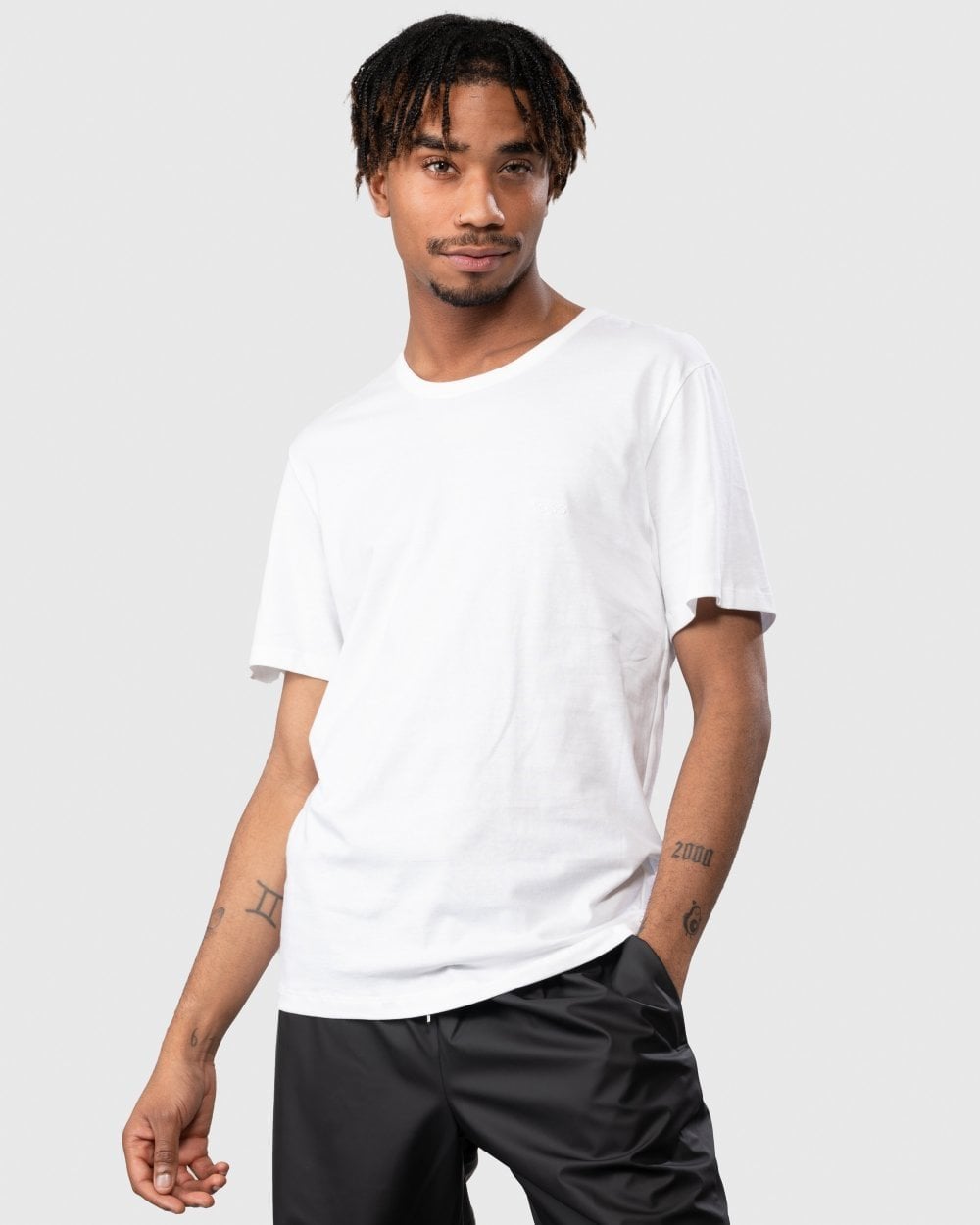BOSS Orange 3 Pack Classic Regular Fit Crew Neck Mens T-Shirts NOS - White/Grey/Black 999