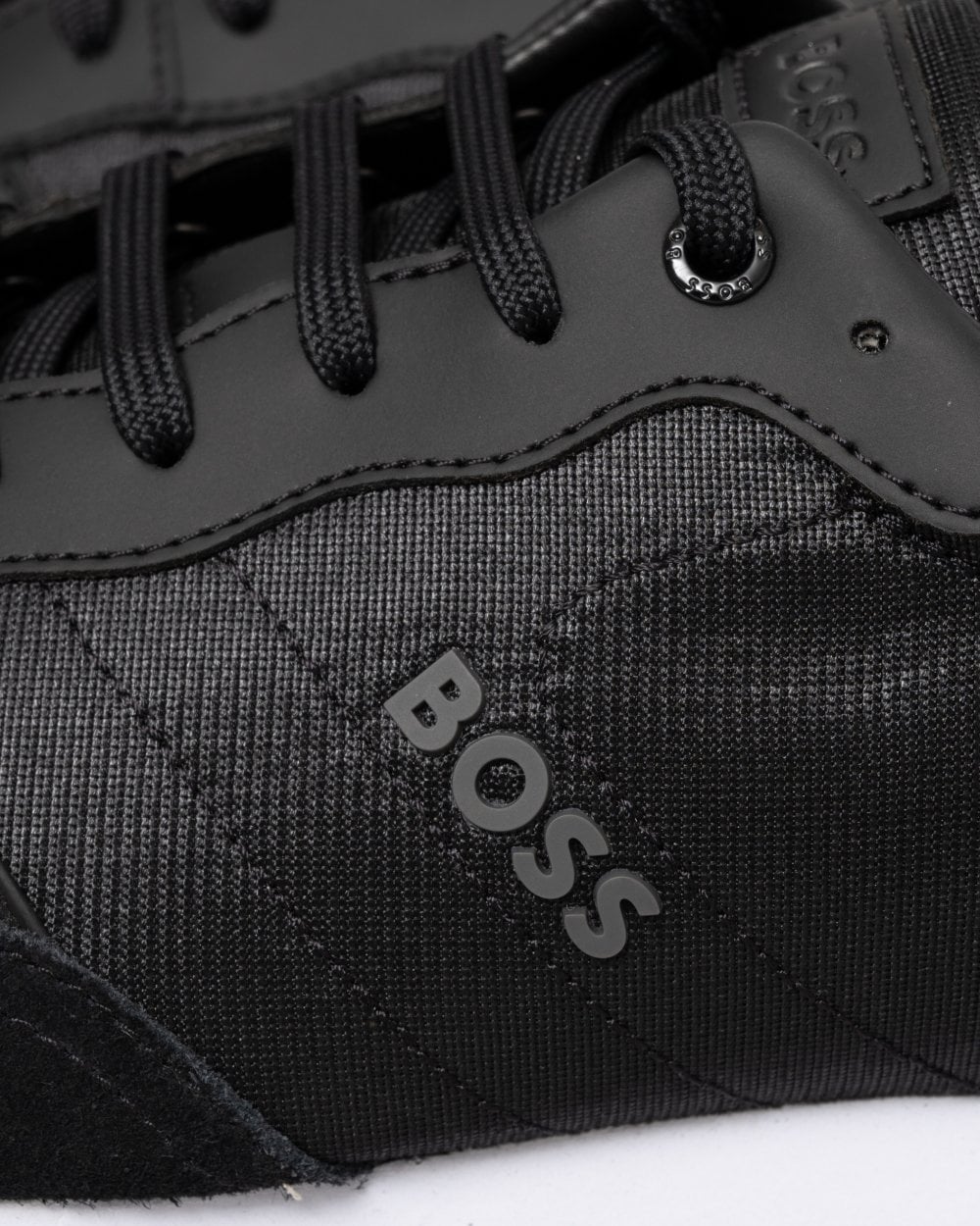 BOSS Orange Parkour L Mens Running Style Trainers In Mixed Materials With Logo Details NOS - Black 001
