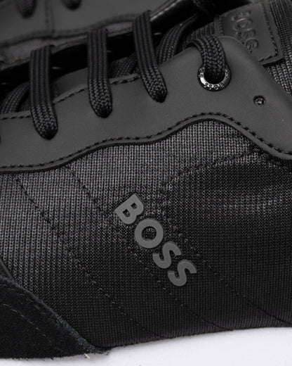 BOSS Orange Parkour L Mens Running Style Trainers In Mixed Materials With Logo Details NOS - Black 001