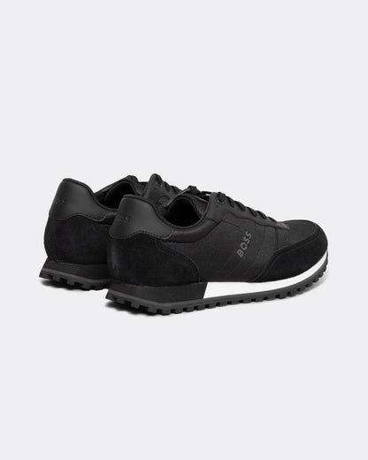 BOSS Orange Parkour L Mens Running Style Trainers In Mixed Materials With Logo Details NOS - Black 001