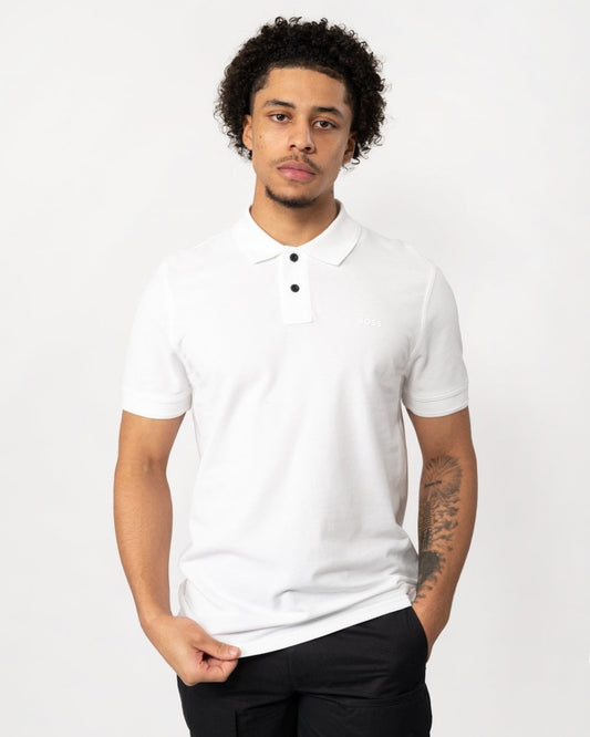 BOSS Orange Prime Mens Cotton-Piqué Polo Shirt with Logo Print NOS