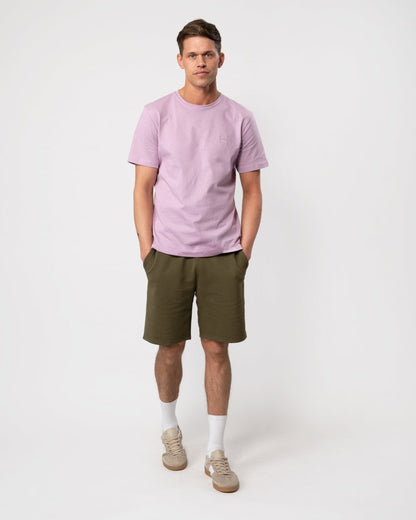 BOSS Orange Tales Mens Cotton-Jersey T-shirt With Logo Patch - Light/Pastel Purple 536
