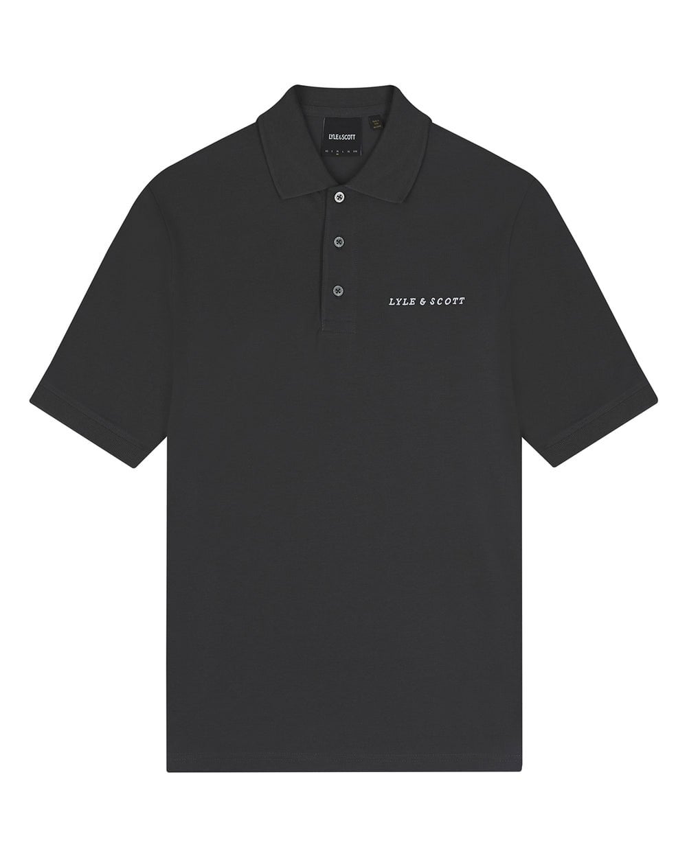 Lyle & Scott Embroidered Mens Polo Shirt - W635 Gunmetal