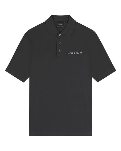 Lyle & Scott Embroidered Mens Polo Shirt - W635 Gunmetal