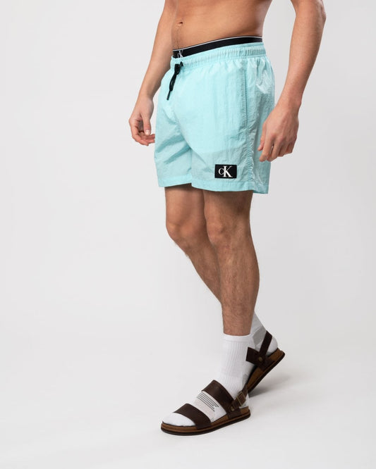 Calvin Klein Calvin Klein CKJ Monogram Nylon Mens Medium Double Waistband Swimshorts