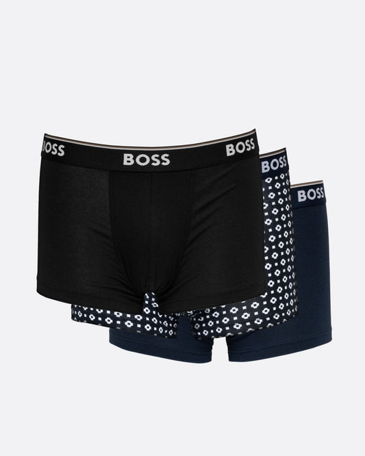 BOSS Orange BOSS Orange Power Design 3-Pack Mens Stretch-Cotton Trunks with Logo Waistbands