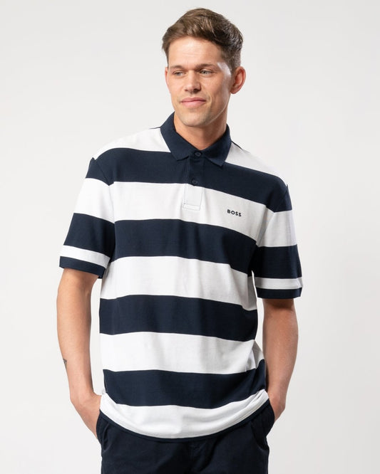 BOSS Orange BOSS Orange Mens Thick Stripe Polo Shirt