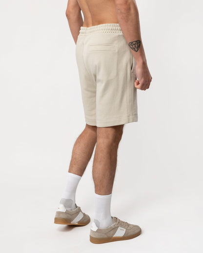 BOSS Orange Sewalk Mens Cotton-Terry Shorts With Logo Badge - Light Beige 271