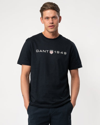 GANT Mens Printed Graphic Short Sleeve T-Shirt