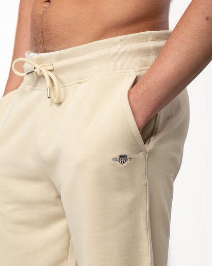 GANT Regular Fit Shield Logo Sweat Shorts - 239 Silky Beige