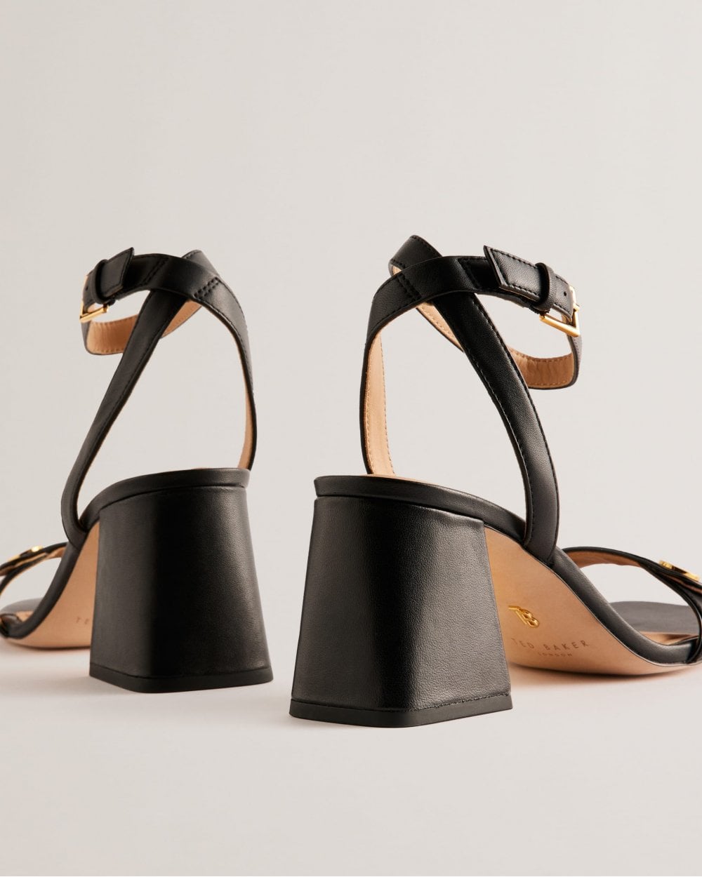 Ted Baker Milliiy Womens Block Heel Sandals with Coin Detail