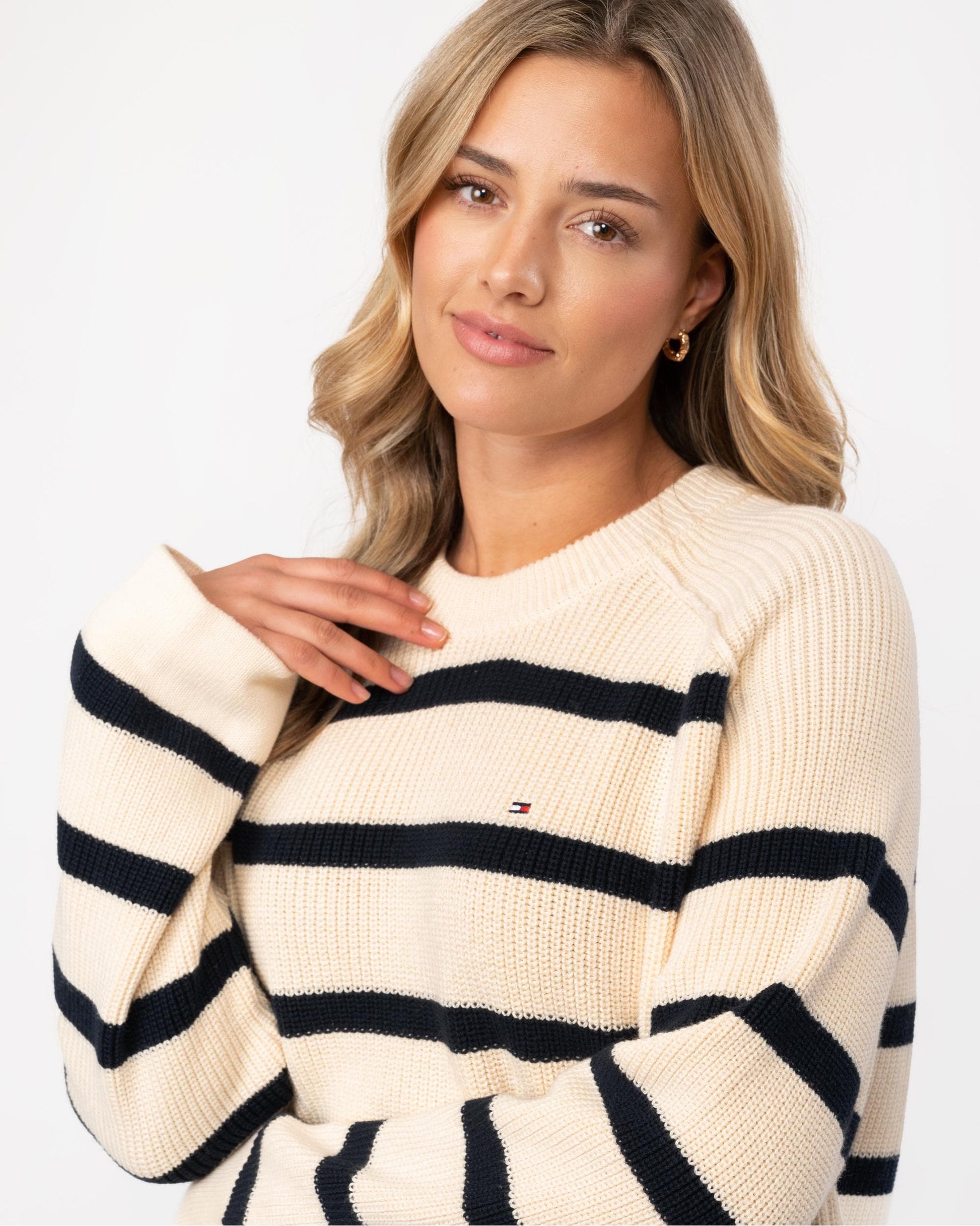Tommy Hilfiger Cardi Stitch Womens Crew Jumper