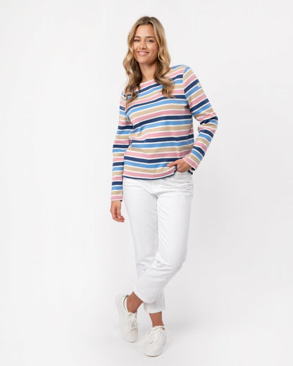 Joules New Harbour Womens Striped Breton Top - Andover Stripe