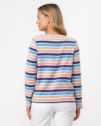 Joules New Harbour Womens Striped Breton Top - Andover Stripe