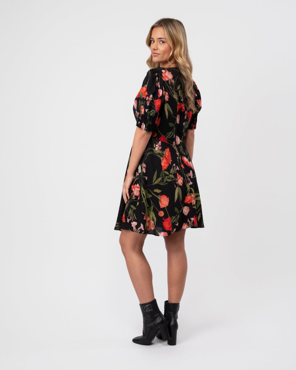 Ted Baker Sienno Womens Mini Puff Sleeve Tea Dress