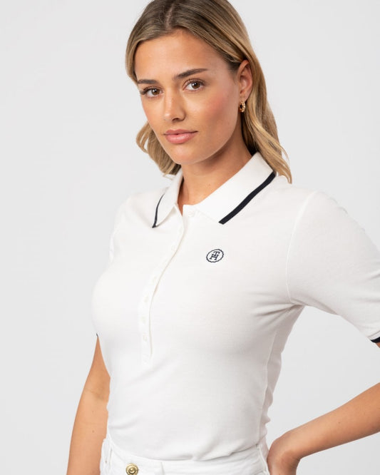 Tommy Hilfiger Tipped Lyocell Womens Slim Polo