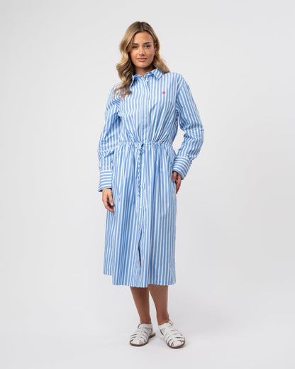 Tommy Hilfiger Blouson Long Sleeve Womens Midi Shirt Dress