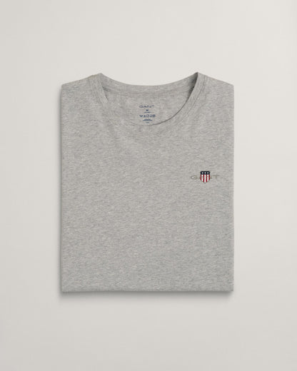GANT Mens Shield Pyjama T-Shirt - 94 Light Grey Melange