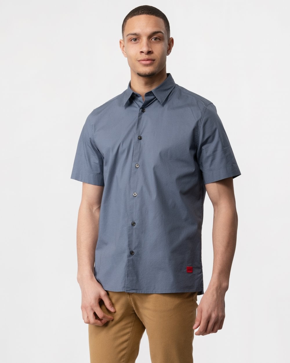 HUGO Ebor Relaxed Fit Mens Stretch Cotton Shirt