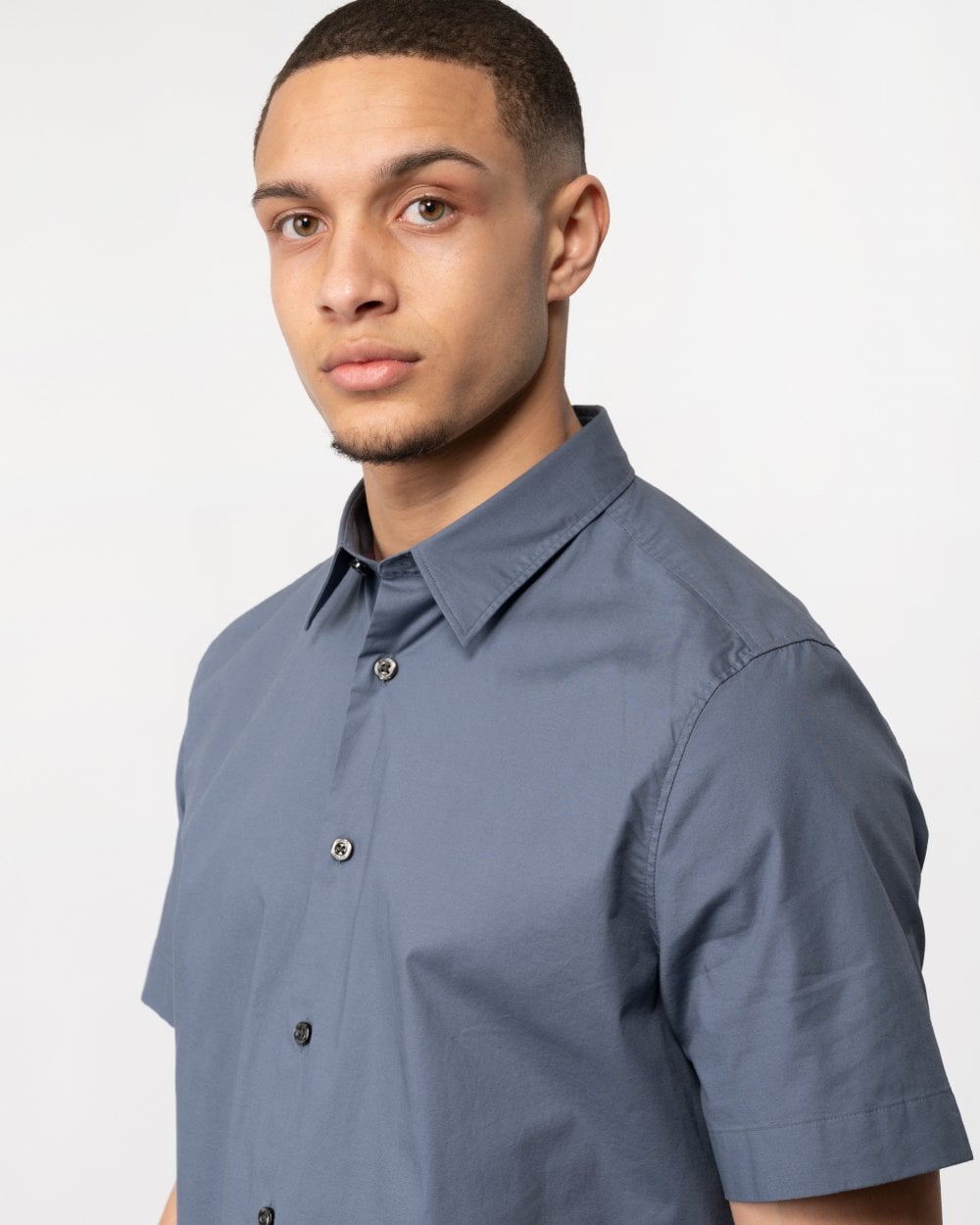 HUGO Ebor Relaxed Fit Mens Stretch Cotton Shirt - Open Blue 462