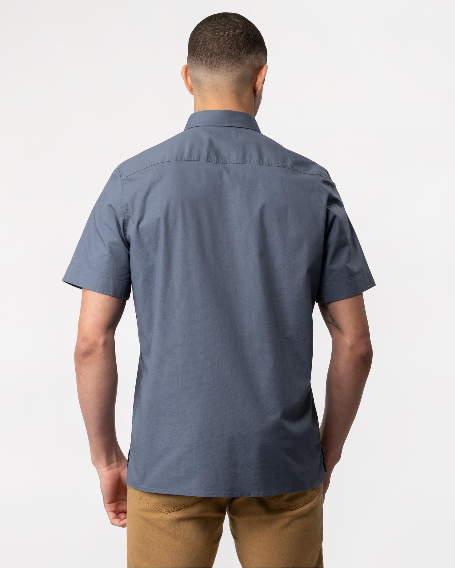 HUGO Ebor Relaxed Fit Mens Stretch Cotton Shirt - Open Blue 462