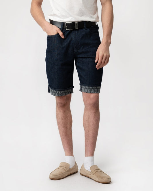 Armani Exchange Armani Exchange Mens Cuffed Denim Shorts