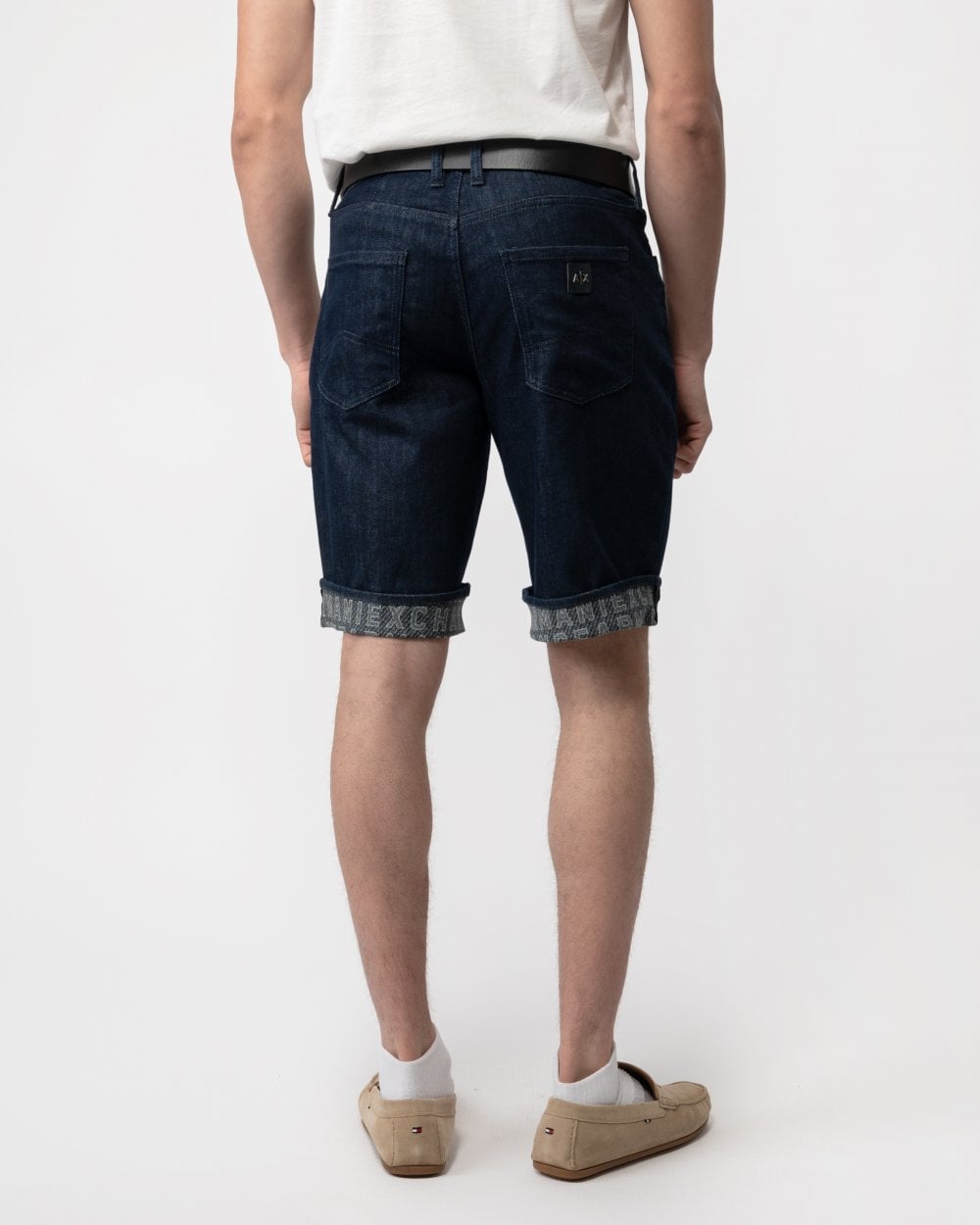 Armani Exchange Armani Exchange Mens Cuffed Denim Shorts