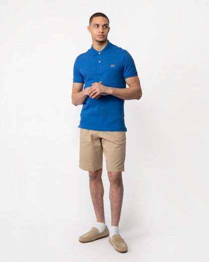 Lacoste Mens Original L.12.12 Slim Fit Petit Piqué Cotton Polo Shirt - Sapphire Blue IXW