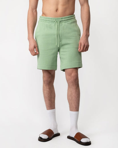 BOSS Orange Sewalk Mens Cotton-Terry Shorts With Logo Badge