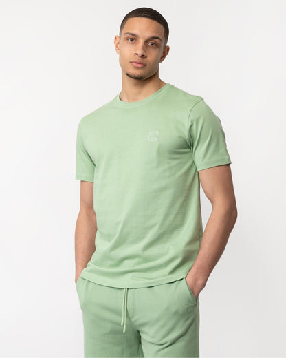 BOSS Orange Tales Mens Cotton-Jersey T-shirt With Logo Patch
