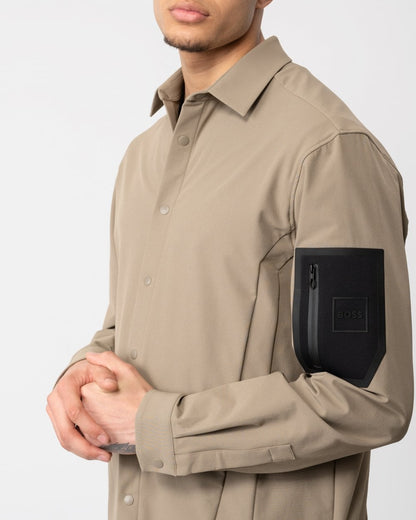 BOSS Green Expedit Mens Overshirt - Light/Pastel Green 334