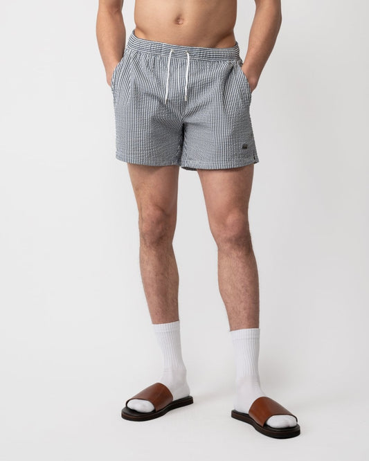 BOSS Orange BOSS Orange Velvetfish Mens Seersucker Striped Swim Shorts