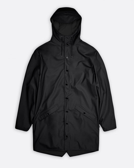 Rains Long Unisex Jacket - 01 Black