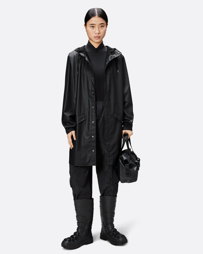 Rains Long Unisex Jacket - 01 Black