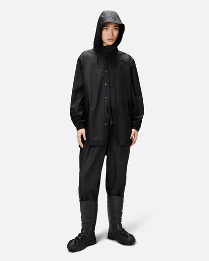 Rains Unisex Fishtail Jacket - 01 Black