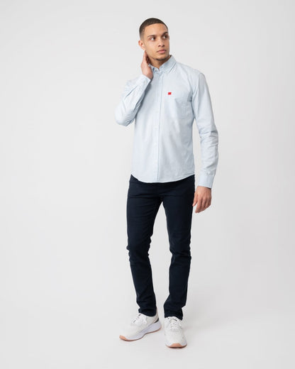 HUGO Evito Slim Fit Mens Long Sleeved Shirt - Light/Pastel Blue 455
