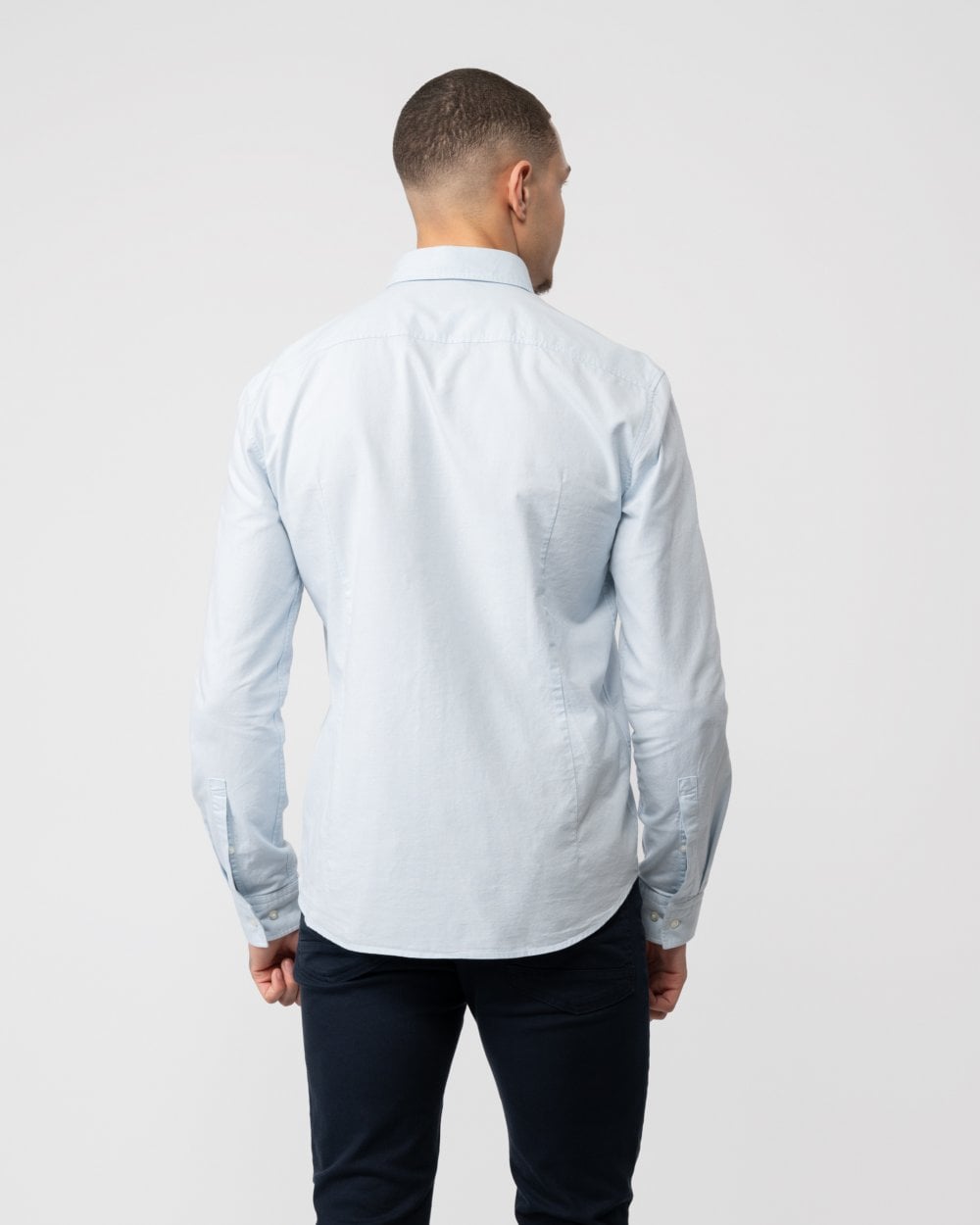 HUGO Evito Slim Fit Mens Long Sleeved Shirt - Light/Pastel Blue 455