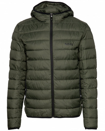 BOSS Green J Thor Mens Water-Repellent Puffer Jacket With Branded Trims