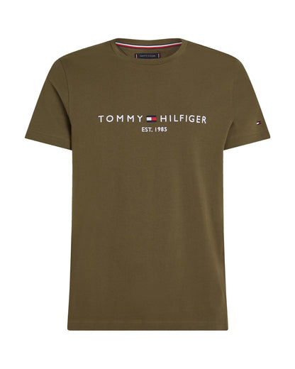 Tommy Hilfiger Tommy Logo Basic Mens T-Shirt - Army Green