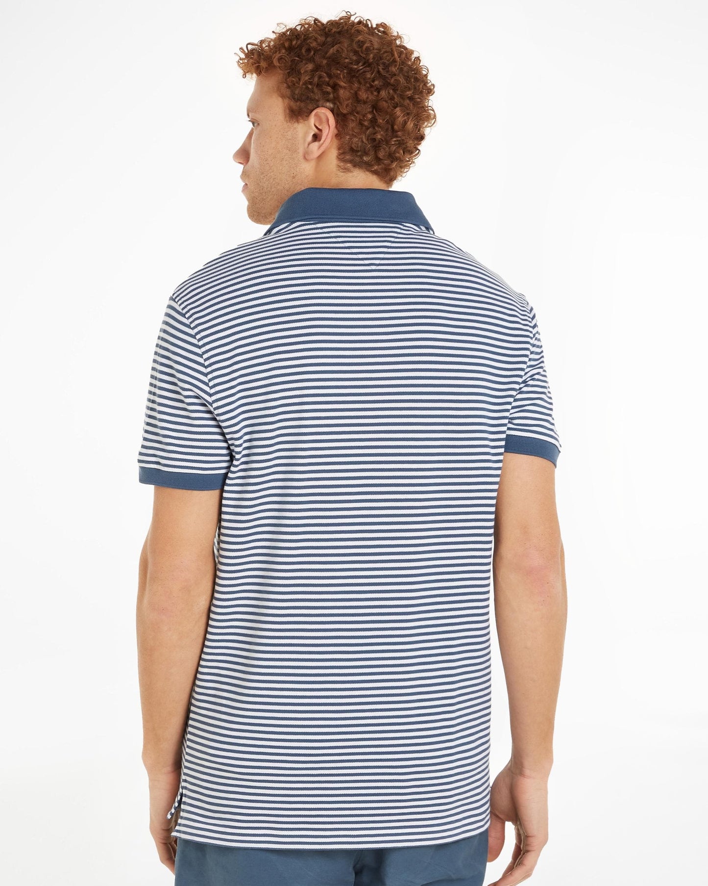 Tommy Hilfiger 1985 Regular Fit Mens Polo - Aegean Sea/White