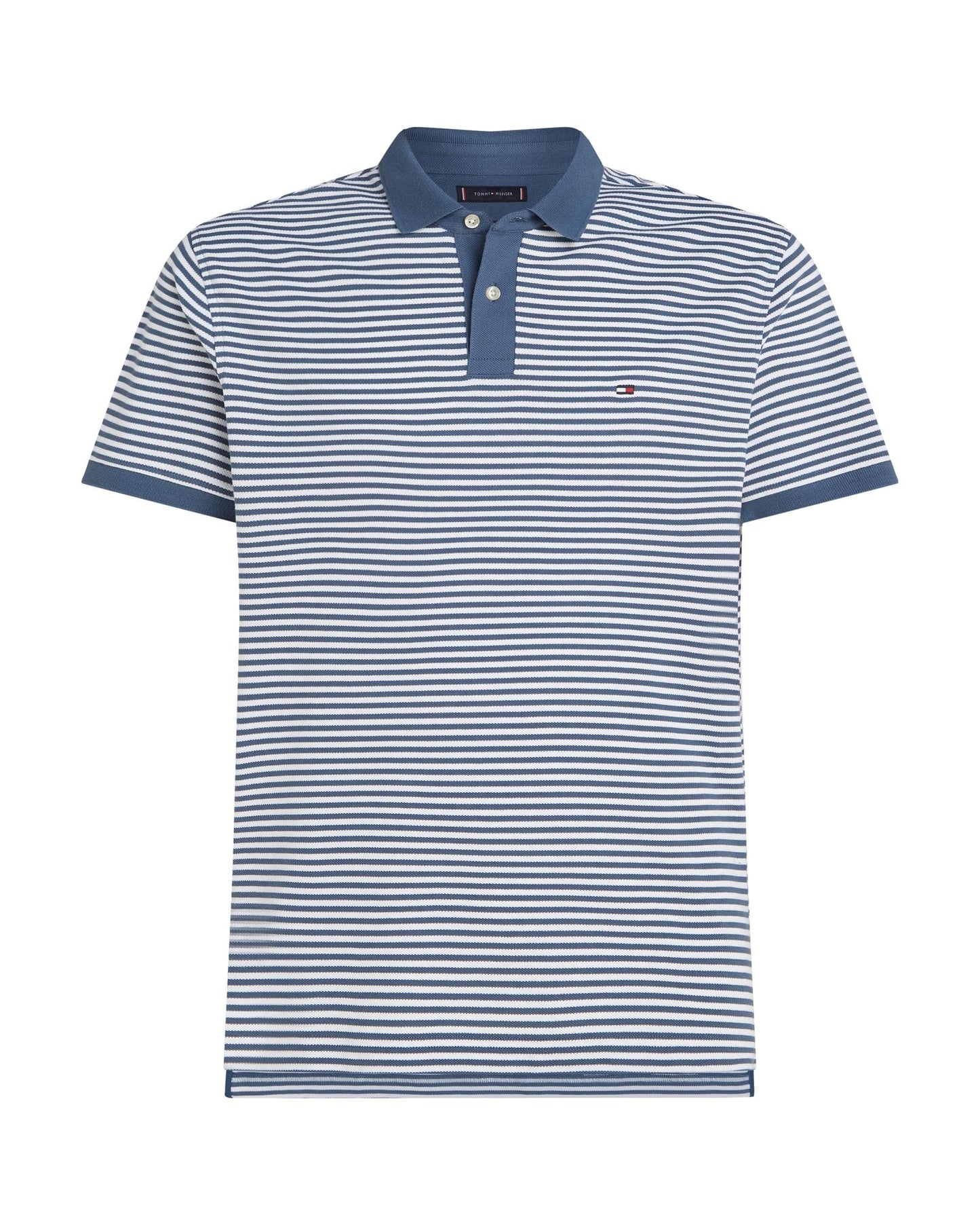 Tommy Hilfiger 1985 Regular Fit Mens Polo - Aegean Sea/White
