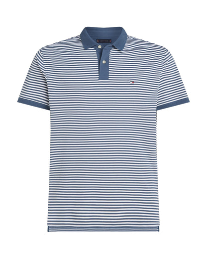 Tommy Hilfiger 1985 Regular Fit Mens Polo - Aegean Sea/White