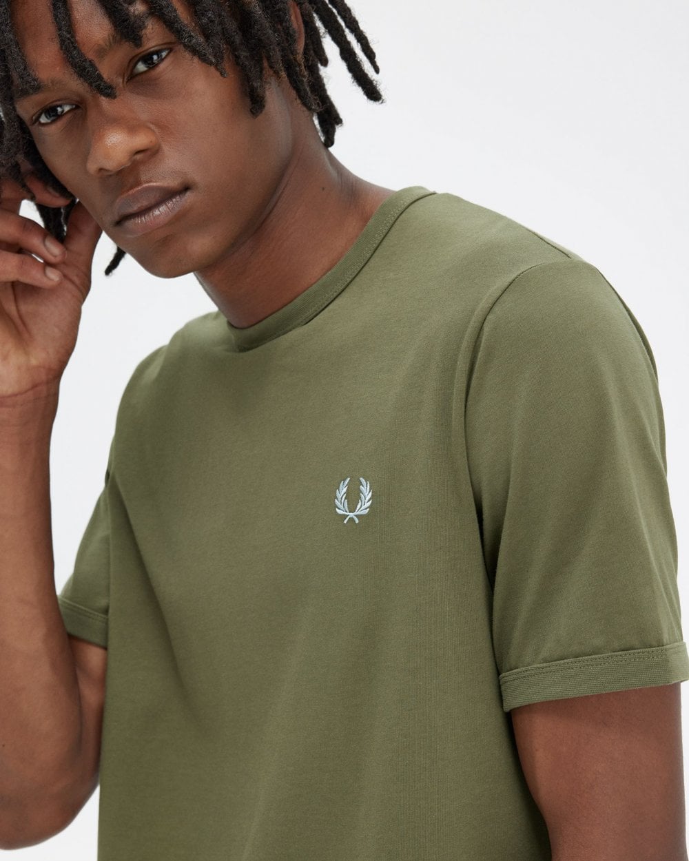 Fred Perry Mens Ringer T-Shirt - Uniform Green R79