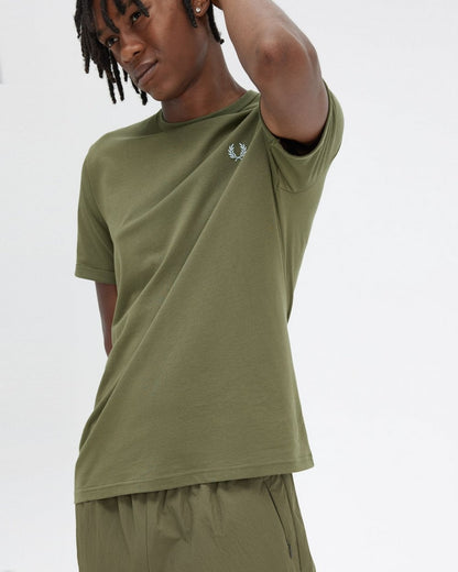 Fred Perry Mens Ringer T-Shirt - Uniform Green R79