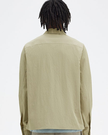 Fred Perry Mens Zip Overshirt - Warm Grey U54