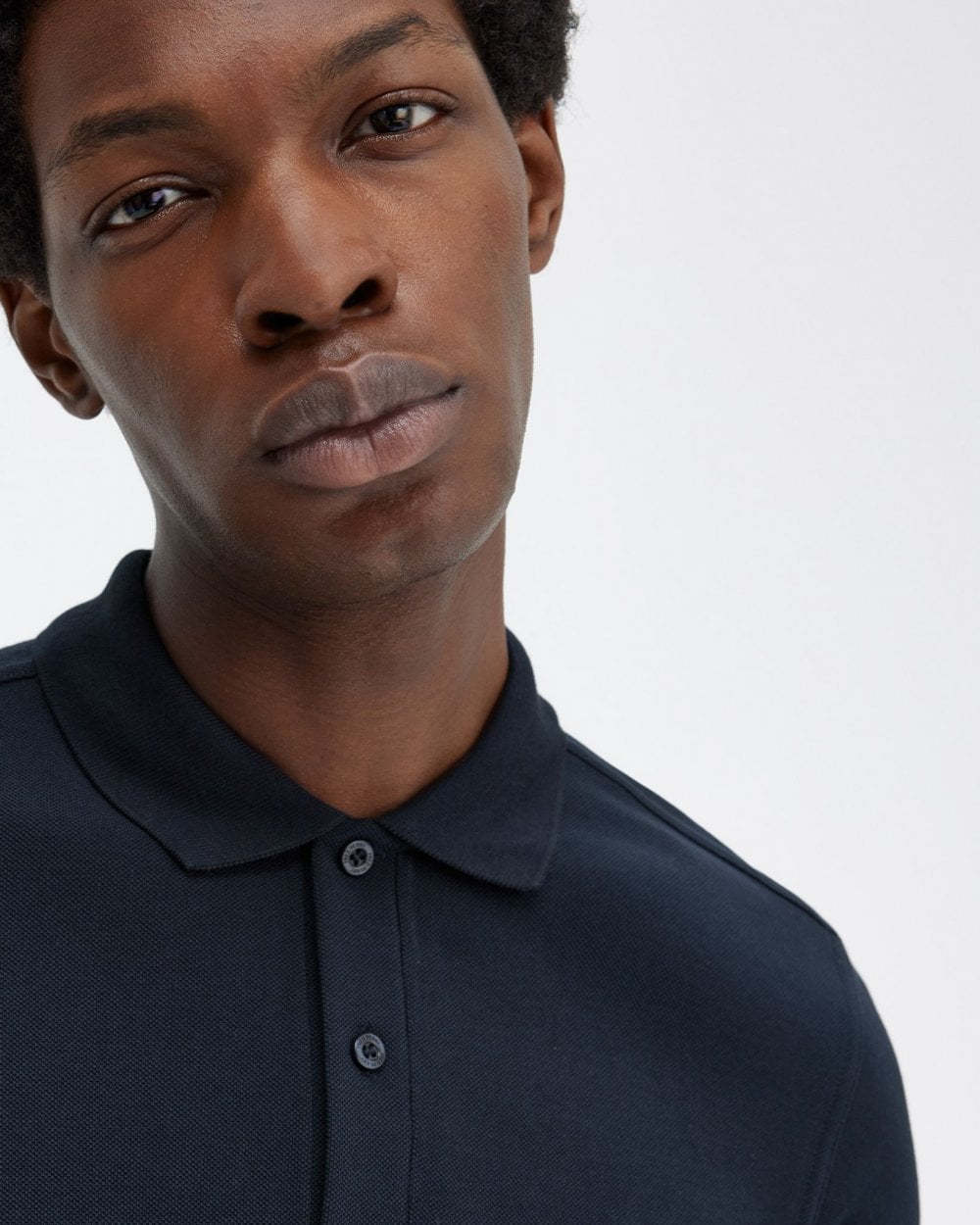 Fred Perry Mens Plain Signature Polo Shirt - Navy/Nut Flake S73