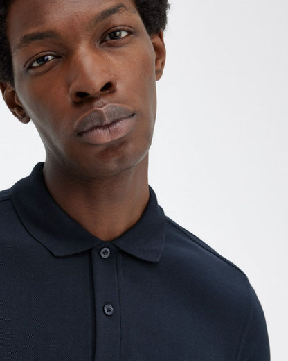 Fred Perry Mens Plain Signature Polo Shirt - Navy/Nut Flake S73