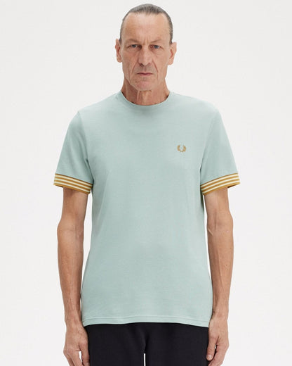 Fred Perry Mens Striped Cuff T-Shirt