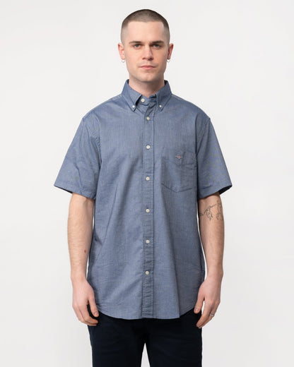 GANT Mens Regular Fit Short Sleeve Oxford Shirt